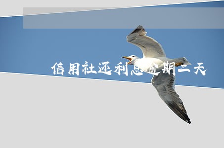 信用社还利息逾期二天
