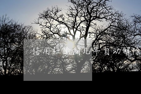 信用社逾期几年自动解除 信用社逾期几年自动解除