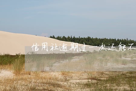 信用社逾期过一次还能不能贷款