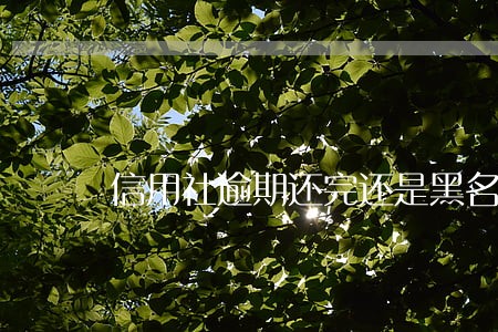 信用社逾期还完还是黑名单 信用社逾期还完还是黑名单