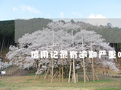 信用记录有逾期严重吗 信用记录有逾期严重吗
