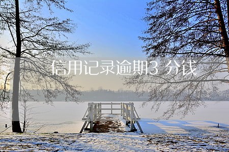 信用记录逾期3分钱 信用记录逾期3分钱