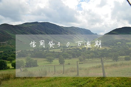 信用贷30万逾期 信用贷30万逾期