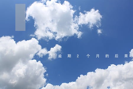 信用贷逾期2个月的后果 信用贷逾期2个月的后果