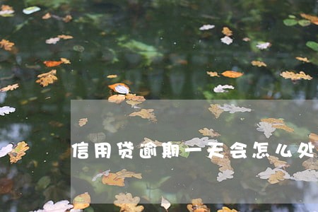信用贷逾期一天会怎么处理