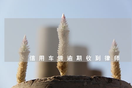 信用车贷逾期收到律师 信用车贷逾期收到律师