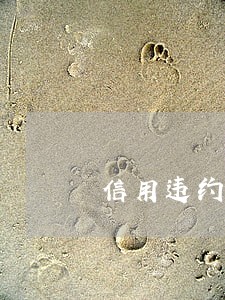 信用违约逾期 信用违约逾期