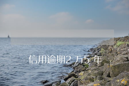 信用逾期2万5年 信用逾期2万5年