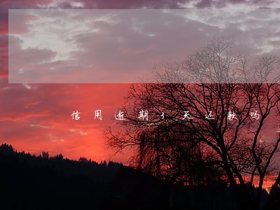 信用逾期3天还款吗 信用逾期3天还款吗