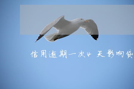 信用逾期一次4天影响贷款吗 信用逾期一次4天影响贷款吗