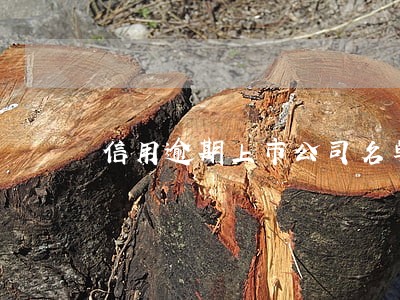 信用逾期上市公司名单 信用逾期上市公司名单