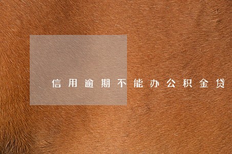 信用逾期不能办公积金贷款吗 信用逾期不能办公积金贷款吗
