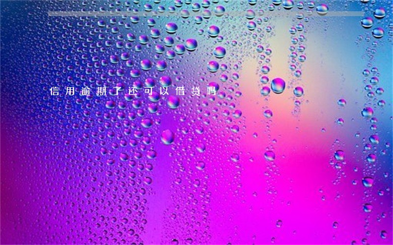信用逾期了还可以借贷吗 信用逾期了还可以借贷吗