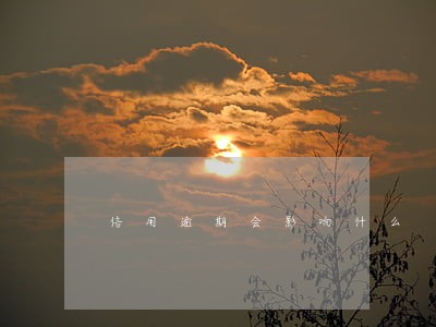 信用逾期会影响什么 信用逾期会影响什么