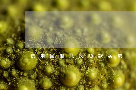 信用逾期几次贷款买房 信用逾期几次贷款买房