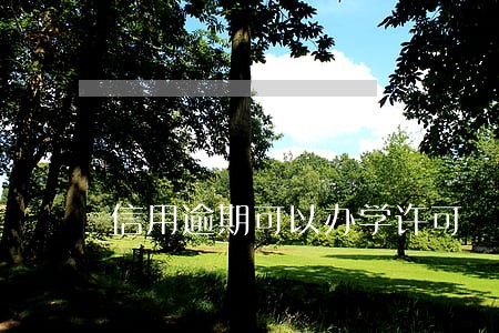 信用逾期可以办学许可 信用逾期可以办学许可