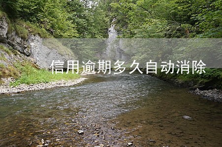 信用逾期多久自动消除 信用逾期多久自动消除