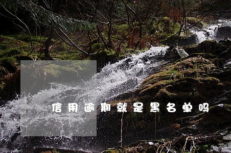 信用逾期就是黑名单吗 信用逾期就是黑名单吗