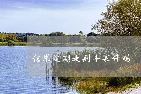 信用逾期是刑事案件吗 信用逾期是刑事案件吗