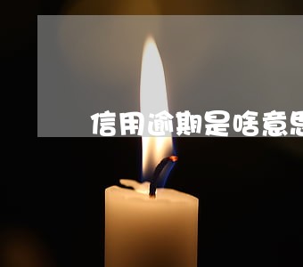 信用逾期是啥意思 信用逾期是啥意思