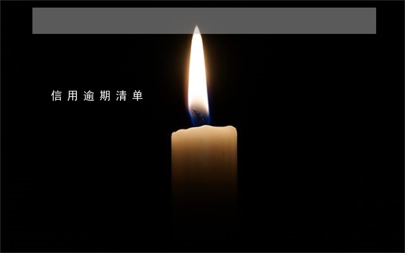 信用逾期清单 信用逾期清单