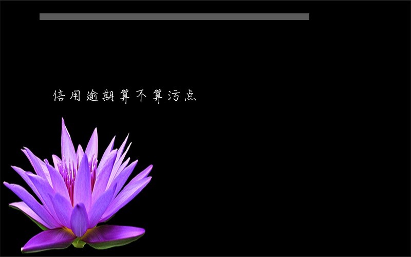 信用逾期算不算污点 信用逾期算不算污点