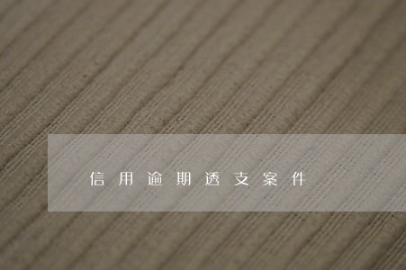 信用逾期透支案件 信用逾期透支案件