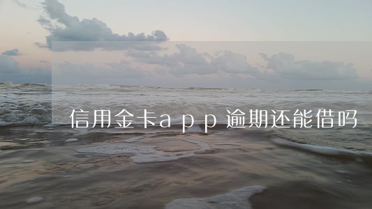 信用金卡app逾期还能借吗 信用金卡app逾期还能借吗