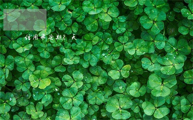 信用飞逾期2天 信用飞逾期2天