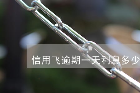 信用飞逾期一天利息多少 信用飞逾期一天利息多少