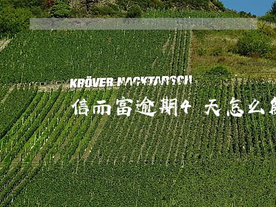 信而富逾期4天怎么解决 信而富逾期4天怎么解决