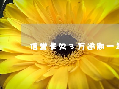 信誉卡欠3万逾期一年 信誉卡欠3万逾期一年