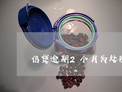 信贷逾期2个月为处理 信贷逾期2个月为处理