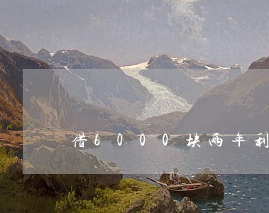 借6000块两年利息加逾期费