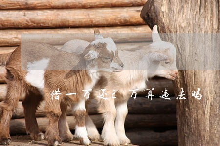 借一万还2万算违法吗 借一万还2万算违法吗