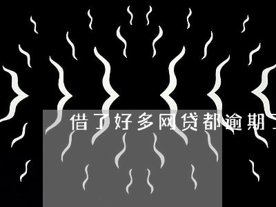 借了好多网贷都逾期了咋办 借了好多网贷都逾期了咋办