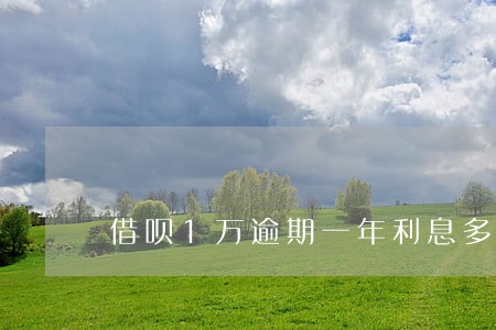 借呗1万逾期一年利息多少 借呗1万逾期一年利息多少