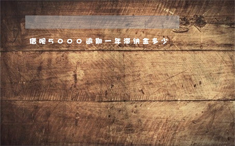 借呗5000逾期一年滞纳金多少 借呗5000逾期一年滞纳金多少