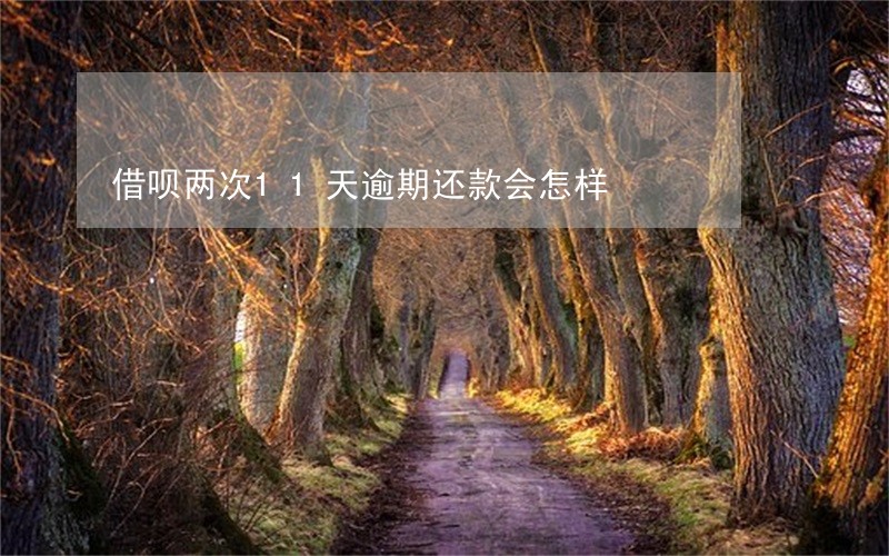 借呗两次11天逾期还款会怎样