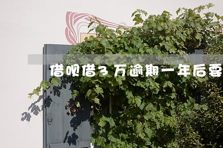 借呗借3万逾期一年后要还多少钱 借呗借3万逾期一年后要还多少钱