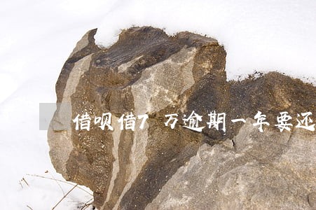 借呗借7万逾期一年要还多少 借呗借7万逾期一年要还多少
