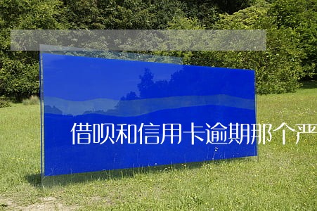 借呗和信用卡逾期那个严重