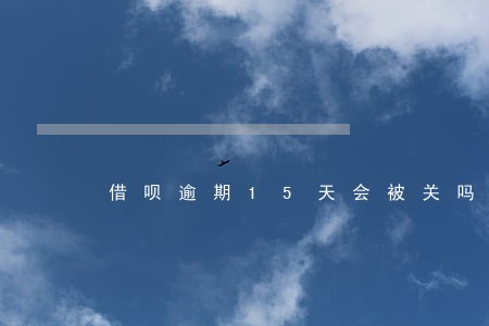 借呗逾期15天会被关吗 借呗逾期15天会被关吗