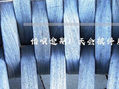 借呗逾期1天会被停用么 借呗逾期1天会被停用么
