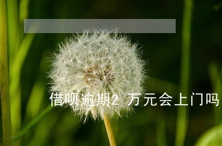 借呗逾期2万元会上门吗 借呗逾期2万元会上门吗
