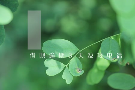 借呗逾期3天没接电话