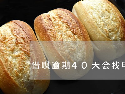 借呗逾期40天会找电话吗 借呗逾期40天会找电话吗