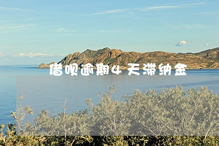 借呗逾期4天滞纳金 借呗逾期4天滞纳金