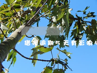 借呗逾期5天有影响么 借呗逾期5天有影响么