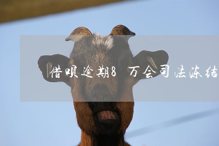 借呗逾期8万会司法冻结 借呗逾期8万会司法冻结